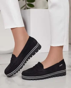 Royalfashion Ażurowe mokasyny damskie Leteller