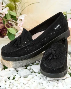 Royalfashion Ażurowe mokasyny damskie Molaffa