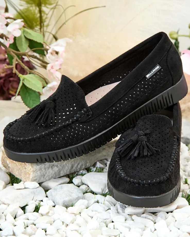 Royalfashion Ażurowe mokasyny damskie Molaffa