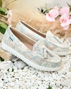 Royalfashion Ażurowe mokasyny damskie Molaffa