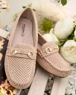 Royalfashion Ażurowe mokasyny damskie Mill