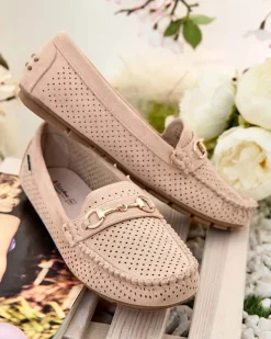 Royalfashion Ażurowe mokasyny damskie Mill