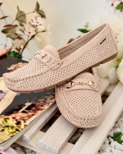 Royalfashion Ażurowe mokasyny damskie Mill