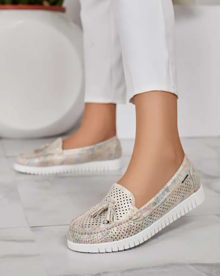 Royalfashion Ażurowe mokasyny damskie Molaffa