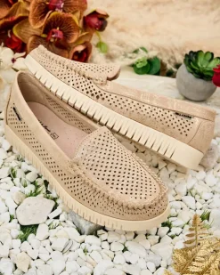 Royalfashion Ażurowe mokasyny damskie Nafis