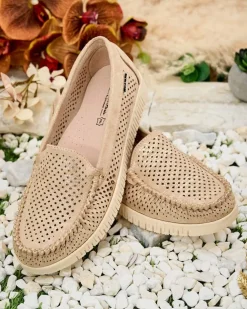 Royalfashion Ażurowe mokasyny damskie Nafis