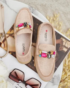 Royalfashion Ażurowe mokasyny damskie Mettele