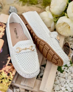 Royalfashion Ażurowe mokasyny damskie Mill