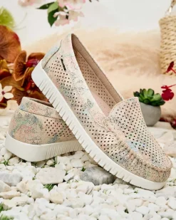 Royalfashion Ażurowe mokasyny damskie Nafis