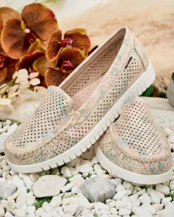 Royalfashion Ażurowe mokasyny damskie Nafis