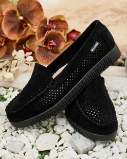 Royalfashion Ażurowe mokasyny damskie Nafis