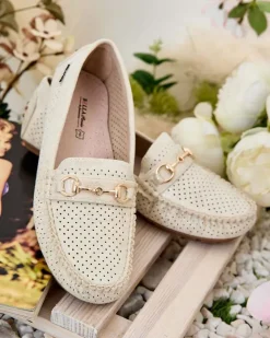 Royalfashion Ażurowe mokasyny damskie Mill