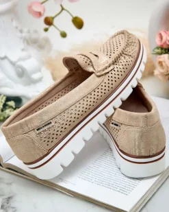 Royalfashion Ażurowe mokasyny damskie Leteller