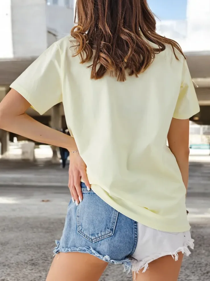 Royalfashion Bawełniana damska bluzka z nadrukiem