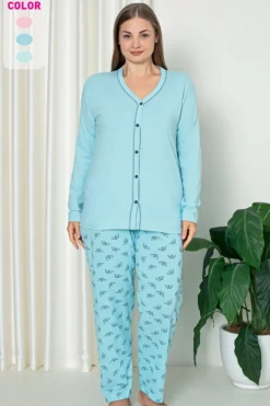 Royalfashion Bawełniana damska 2-częściowa piżama PLUS SIZE