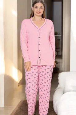 Royalfashion Bawełniana damska 2-częściowa piżama PLUS SIZE