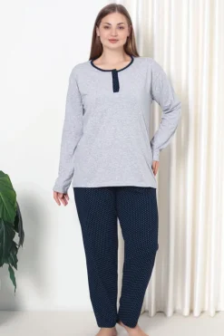 Royalfashion Bawełniana damska 2-częściowa piżama PLUS SIZE