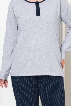 Royalfashion Bawełniana damska 2-częściowa piżama PLUS SIZE