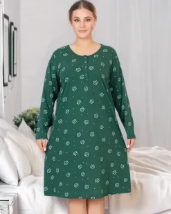 Royalfashion Bawełniana koszula nocna z printem PLUS SIZE