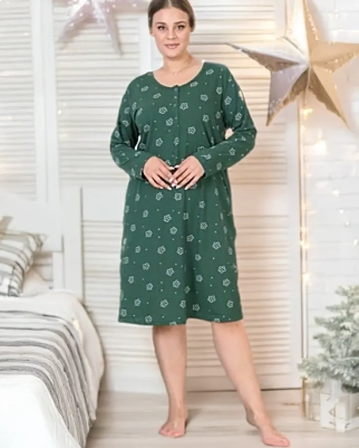 Royalfashion Bawełniana koszula nocna z printem