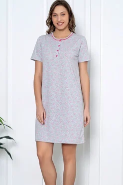 Royalfashion Bawełniana nocna koszula damska w serca