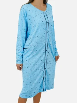 Royalfashion Bawełniana nocna koszula damska z printem PLUS SIZE