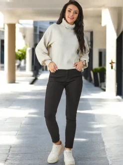 Royalfashion Bawełniane jeansy damskie typu rurki