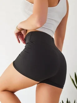 Royalfashion Bawełniane krótkie spodenki damskie sportowe legginsy