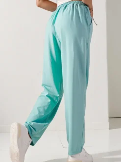 Royalfashion Bawełniane proste spodnie damskie materiałowe