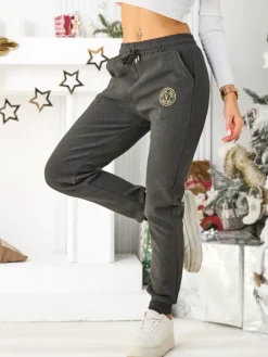 Royalfashion Bawełniane spodnie dresowe damskie