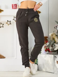 Royalfashion Bawełniane spodnie dresowe damskie