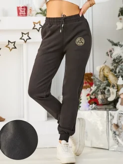 Royalfashion Bawełniane spodnie dresowe damskie