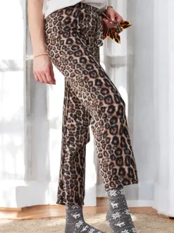 Royalfashion Bawełniane świąteczne spodnie damskie od piżamy w kratę