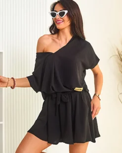 Royalfashion Bawełniano- lniany letni damski komplet