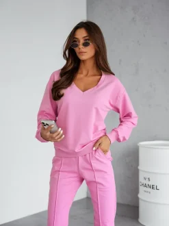 Royalfashion Bawełniany damski komplet casualowy