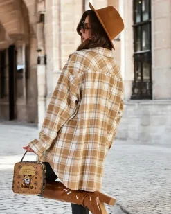 Royalfashion Bawełniany damski płaszcz typu koszula