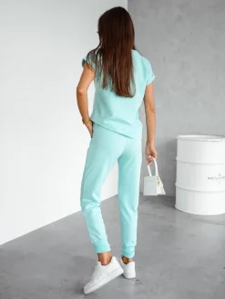 Royalfashion Bawełniany damski komplet casualowy z krótkim rękawem