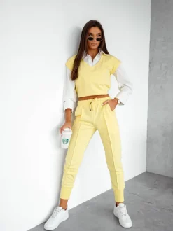 Royalfashion Bawełniany damski komplet casualowy z krótkim rękawem