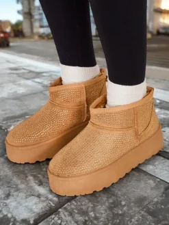 Royalfashion Beżowe buty a'la śniegowce damskie Corob