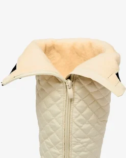 Royalfashion Beżowe damskie kozaki pikowane Ataeb