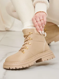 Royalfashion Beżowe trapery damskie Develier