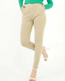 Royalfashion Beżowe tregginsy damskie