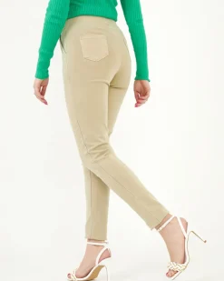 Royalfashion Beżowe tregginsy damskie