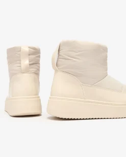 Royalfashion Beżowe wsuwane śniegowce damskie Maderta