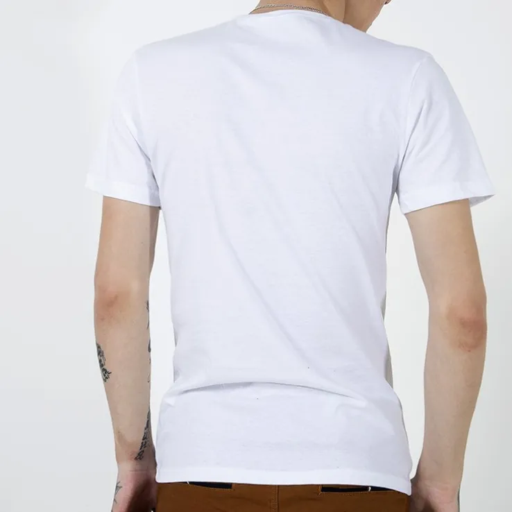 Royalfashion Biała bawełniana koszulka męska z printem