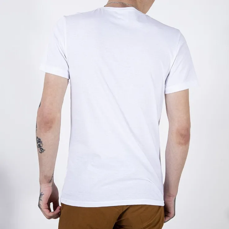 Royalfashion Biała bawełniana koszulka męska z printem