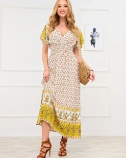 Royalfashion Biała letnia sukienka damska