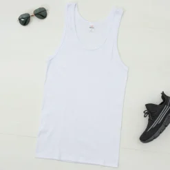 Royalfashion Biała męska koszulka bez rękawów