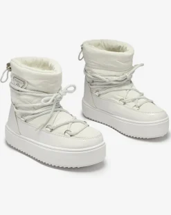 Royalfashion Białe dziecięce wsuwane buty a'la śniegowce Asifa