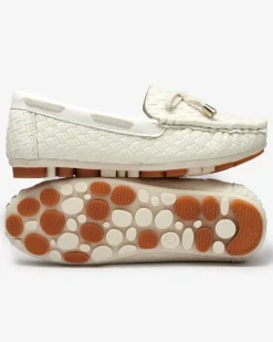 Royalfashion Białe dziecięce mokasyny Dannad